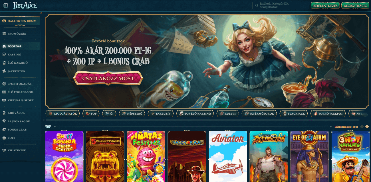 BetAlice Casino - Élő Fogadás