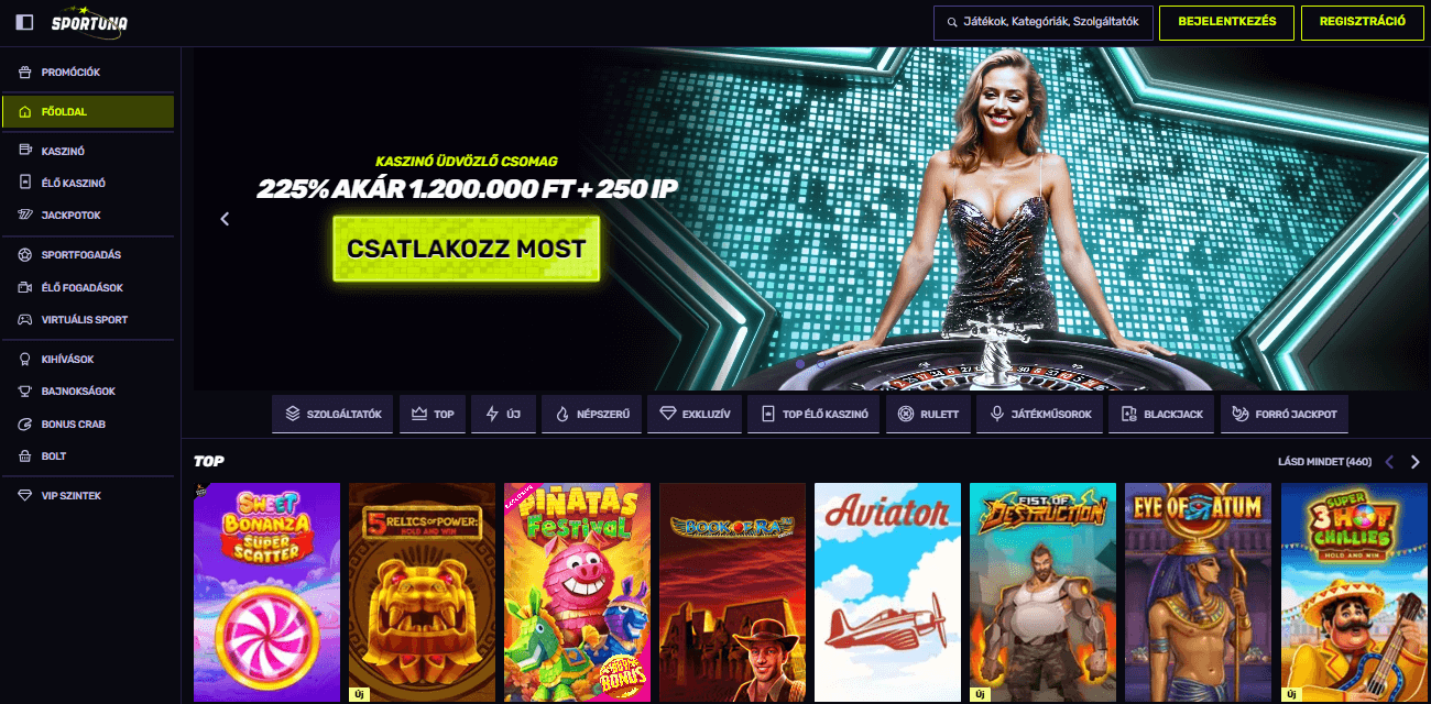 Élő Fogadás a Sportuna Casino