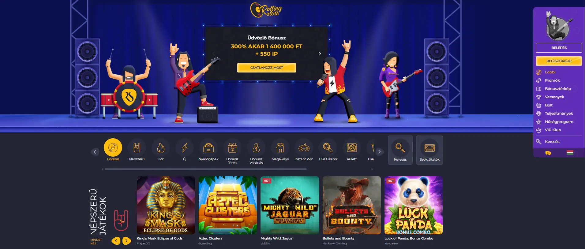 Élő Fogadások a Rolling Slots