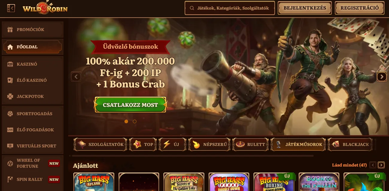 Legjobb szlovákia kaszinó - WildRobin